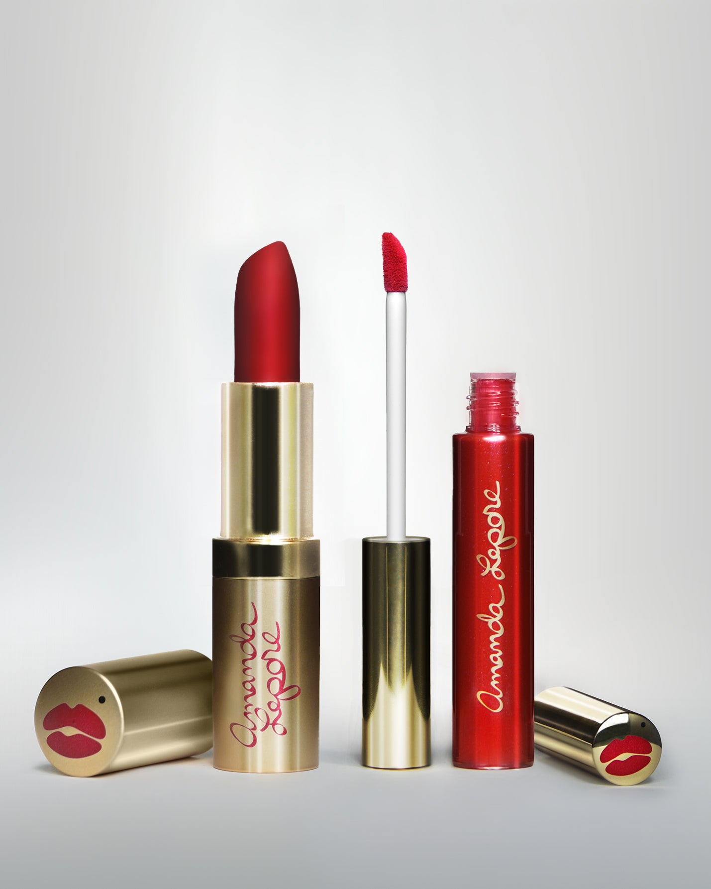 Amanda Lepore Classic Red Lipstick And LipGloss